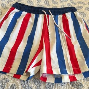 Red, White, and Blue Striped Shorts